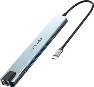 Stacja/replikator Blitzwolf Stacja dokująca Blitzwolf BW-TH5 10w1 USB-C (srebrny) 1