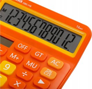 Kalkulator Eleven ELEVEN Kalkulator biurowy w kolorze pomarańczowym, jasno-pomarańczowe przyciski numeryczne, CDC110OR 4