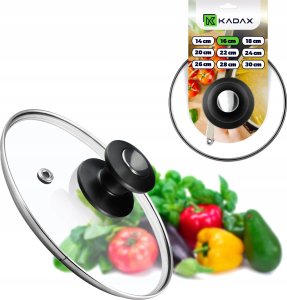 Kadax KADAX Pokrywka 16cm Szklana Pokrywa Patelni Garnka 10