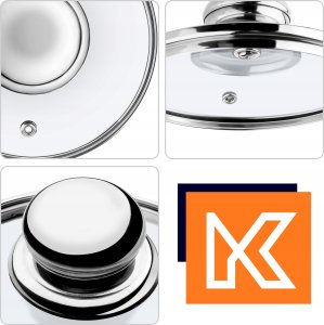 Kadax KADAX Pokrywka Szklana Zestaw Pokryw 20/24/26/28cm 7