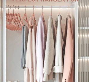 Zestaw wieszaków welurowych MAGIC VELVET 20 szt. różowe 5