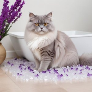 Żwirek dla kota Mersjo Żwirek silikonowy dla kota lawendowy Lawenda 8x3,8L 7