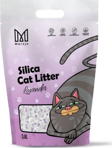 Żwirek dla kota Mersjo Żwirek silikonowy dla kota lawendowy Lawenda 3,8L 8
