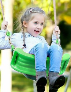 Huśtawka Severno Huśtawka ogrodowa dla dzieci plastikowa ZOYA zielona 3