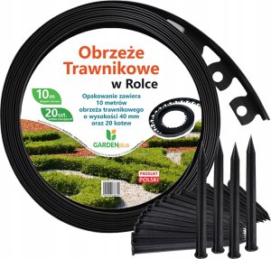 GardenPlus Obrzeże trawnikowe 40mm ogrodowe chodnikowe w rolce 43