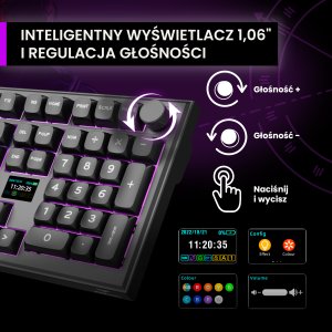 Klawiatura PREYON Silent claw red Gateron Red Pro (PSCR105B) 3