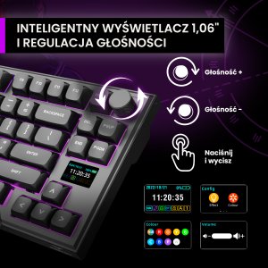 Klawiatura PREYON Silent claw TKL red Gateron Red Pro (PSCTR85B) 3