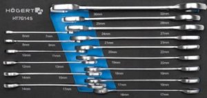 Sourcing HOGERT SINGLE-EYE WRENCH WITH RATCHET, 16 pcs. / EVA INSERT 4