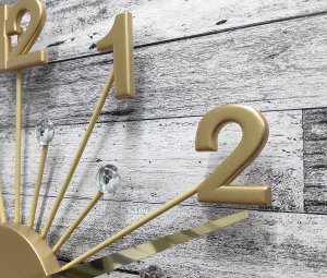 Lavvu Zegar ścienny Lavvu LCT5012 z kryształkami, średnica 49 cm . 4