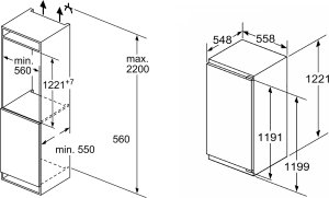Lodówka Siemens Siemens iQ500 Integrated Refrigerator - 204 L. 2
