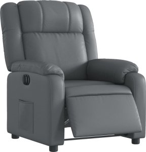 vidaXL vidaXL Elektryczny fotel rozkładany, szary, obity sztuczną skórą 3