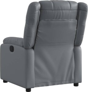 vidaXL vidaXL Elektryczny fotel rozkładany, szary, obity sztuczną skórą 5