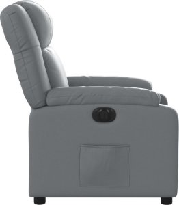 vidaXL vidaXL Elektryczny fotel rozkładany, szary, obity sztuczną skórą 10