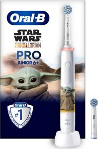Szczoteczka Braun Pro Junior Star Wars Mandalorian Biała 1