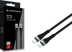 Kabel USB Conceptronic USB-C - USB-C 2 m Czarny (ETTA01B20) 3