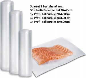 Caso Foil set 2 for vacuuming + Sous Vide Cooking | 01236 | Dimensions (W x L) 30 x 40 cm, 20 x 600 cm, 28 x 600 cm, 30 x 600 cm 5