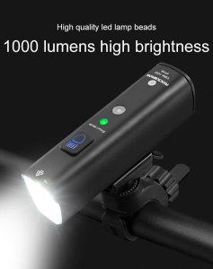 RockBros Lampka rowerowa przednia 1000lm 5 trybów pracy latarka wodoodporna USB ROCKBROS 10