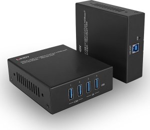 System przekazu sygnału AV Lindy LINDY USB 3.2 Gen 1 Cat.6A HDBaseT Extender 100m 1