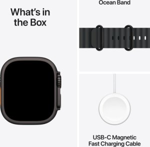 Smartwatch Apple Watch Ultra 2 GPS + Cellular 49mm Black Titanium Case Ocean Band Czarny (MX4P3) 3