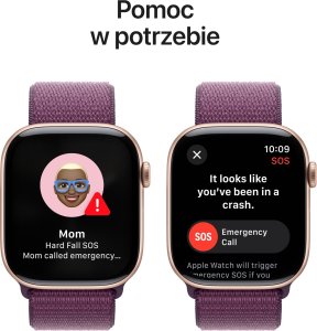 Smartwatch Apple Watch 10 GPS 42mm Rose Gold Alu Sport Loop Fioletowy (MWWK3) 6