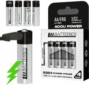 LiiBateries LIIBATTERIES AKUMULATORY LI-ON TYPU AA 4szt 1
