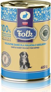 Folk Karma mokra dla psa FOLK Junior Delikatne danie dla malucha z królikiem 400 g 1