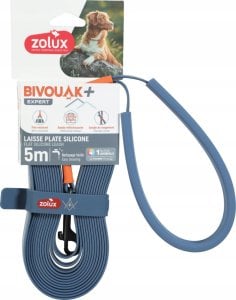 Zolux ZOLUX Smycz płaska dla psa silikonowa BIVOUAK niebieska 5m 1