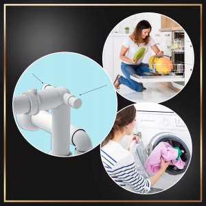 BaByliss Syfon do Zlewu Odpływ Zlewozmywakowy Złoty Wyjścia do Zmywarki i Pralki PVD 3