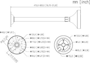Dahua Technology UCHWYT SUFITOWY KAMERY PFB2211C DAHUA 4
