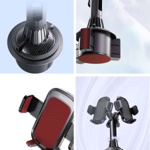 Yesido Uchwyt samochodowy na telefon obrotowy 360 do samochodu w miejsce na kubek Cup Holder Yesido C195 Czarny 4