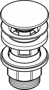 Grohe GROHE Bottom valve with pressure open - Chrome 10