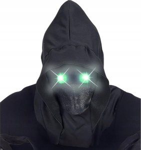 Widmann FACELESS HOODED MASK WITH LIGHT-UP EYES 1