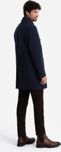 Kurtka męska Ombre Dwurzędowy męski płaszcz z ozdobnymi guzikami  indygo V1 OM-COWC-0109 XXL 6