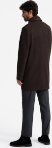 Kurtka męska Ombre Dwurzędowy płaszcz męski z ozdobnymi guzikami  ciemnobrązowy V3 OM-COWC-0109 XL 6