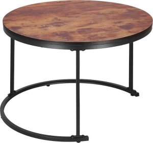 Springos Stoliki kawowe loft 2 szt. stalowe industrialne okrągłe śr. 70 cm / 39,5 cm zestaw UNIWERSALNY 9