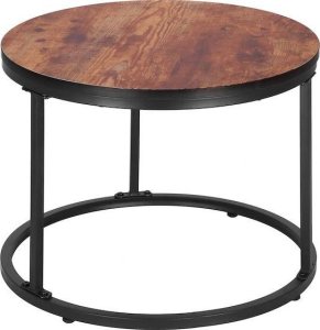 Springos Stoliki kawowe loft 2 szt. stalowe industrialne okrągłe śr. 70 cm / 39,5 cm zestaw UNIWERSALNY 10