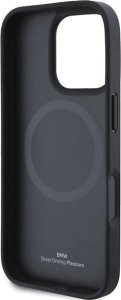 BMW BMW BMHMP16XSLLBK iPhone 16 Pro Max 6.9" czarny/black hardcase Leather Hot Stamp MagSafe 7