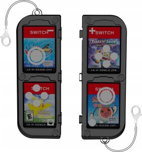 JYS Pudełko Etui CASE Futerał Obudowa Box na Karty Gry do Nintendo Switch OLED / Transparentny - Czarny 2