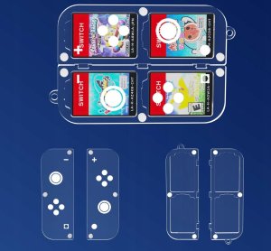 JYS Pudełko Etui CASE Futerał Obudowa Box na Karty Gry do Nintendo Switch OLED / -NS257 / Przezroczysty 3