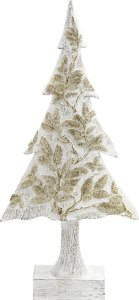 Ewax Figurka świąteczna Choinka biało-złota 45 cm 1
