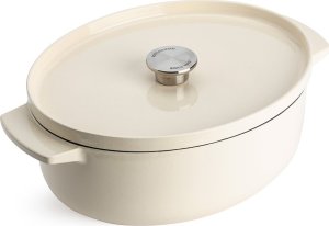 KitchenAid KitchenAid garnek żeliwny owalny 5,6L Almond Cream 1