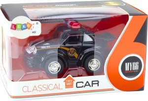 LeanToys Autko Policyjne Klasyczne 1:38 Napęd Światła Dźwięki Czarny 4