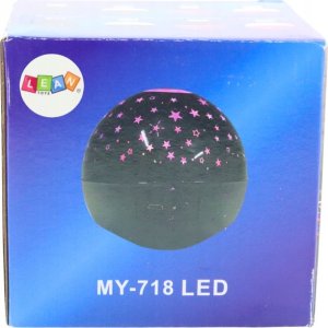 LeanToys Projektor Gwiazd Lampka Nocna Głośnik 2w1 Czarny 3
