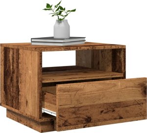 vidaXL vidaXL Stolik kawowy z oświetleniem LED, stare drewno, 50x49x40 cm 6