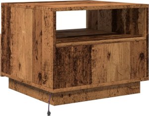 vidaXL vidaXL Stolik kawowy z oświetleniem LED, stare drewno, 50x49x40 cm 9