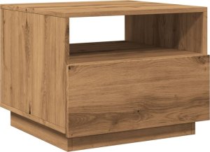 vidaXL vidaXL Stolik kawowy z podświetleniem LED, dąb artisan, 50x49x40 cm 3