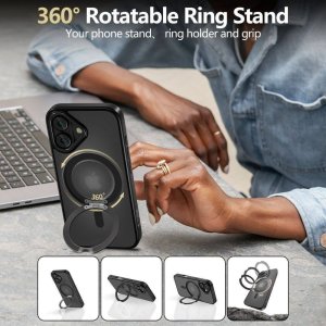 Tech-Protect TECH-PROTECT MAGRING MAGSAFE IPHONE 16 MATTE BLACK 12