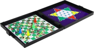 Swede ZESTAW GIER PLANSZOWYCH MAGNETYCZNYCH 3W1 PODRÓŻNE SZACHY CHIŃCZYK DRABINKI HALMA 3