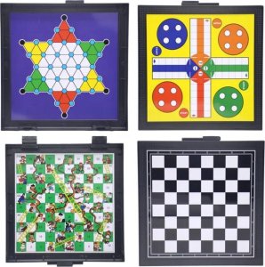 Swede ZESTAW GIER PLANSZOWYCH MAGNETYCZNYCH 3W1 PODRÓŻNE SZACHY CHIŃCZYK DRABINKI HALMA 5