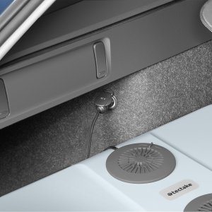 Lodówka turystyczna Tectake Elektryczna lodówka i podgrzewacz z uchwytami i kółkami, 40 l - szary 3